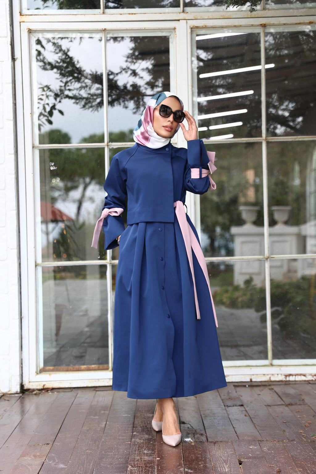 Modal Trenchcoat mit Kontrastgürtel – RH-M-TC-0004