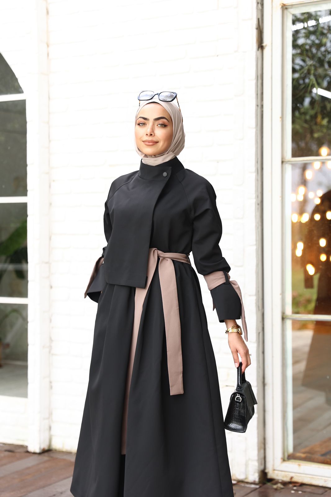 Modal Trenchcoat mit Kontrastgürtel – RH-M-TC-0004