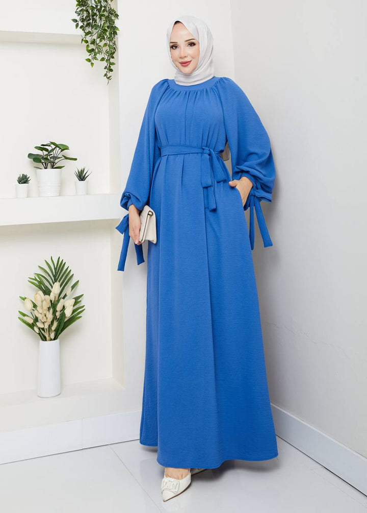 Maxikleid mit Bindegürtel RH-K-EL-0019