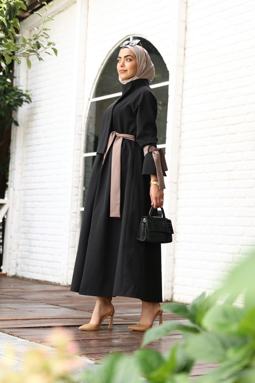 Modal Trenchcoat mit Kontrastgürtel – RH-M-TC-0004