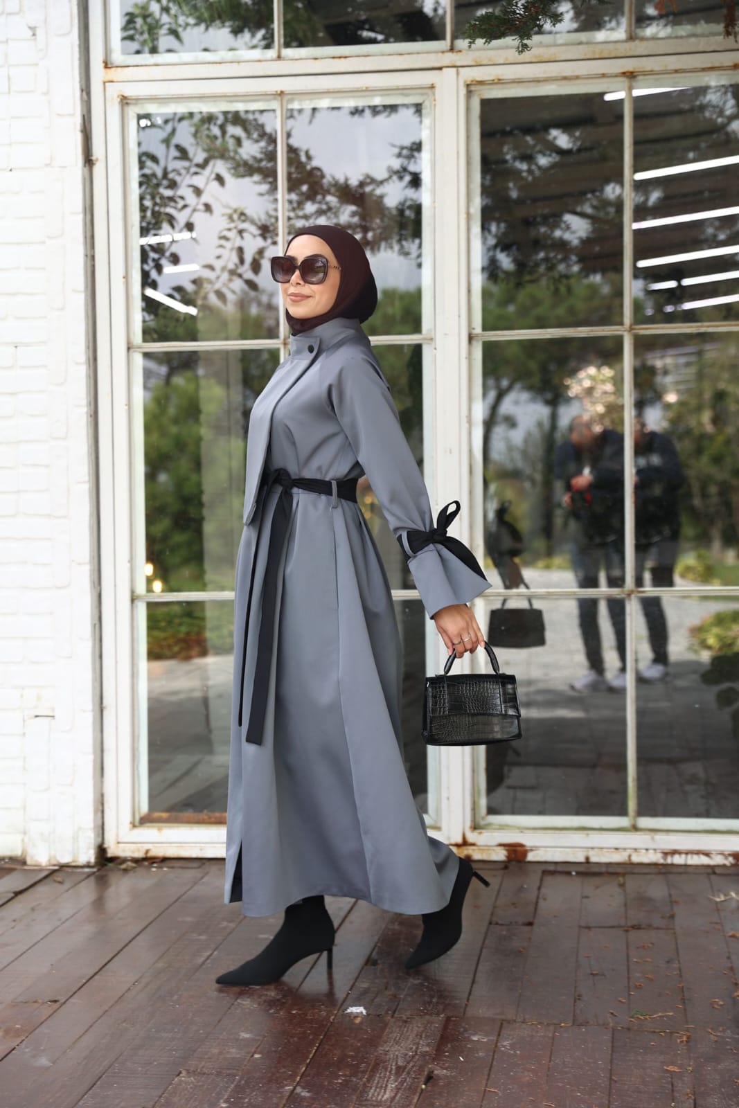 Modal Trenchcoat mit Kontrastgürtel – RH-M-TC-0004