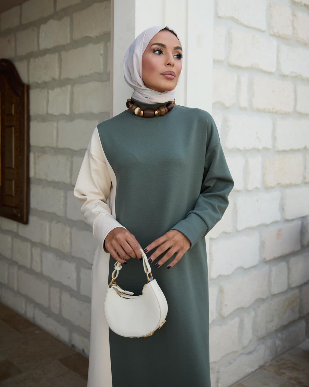 RH-M-EL-0002 Colourblock Maxikleid aus Oysho-Modal