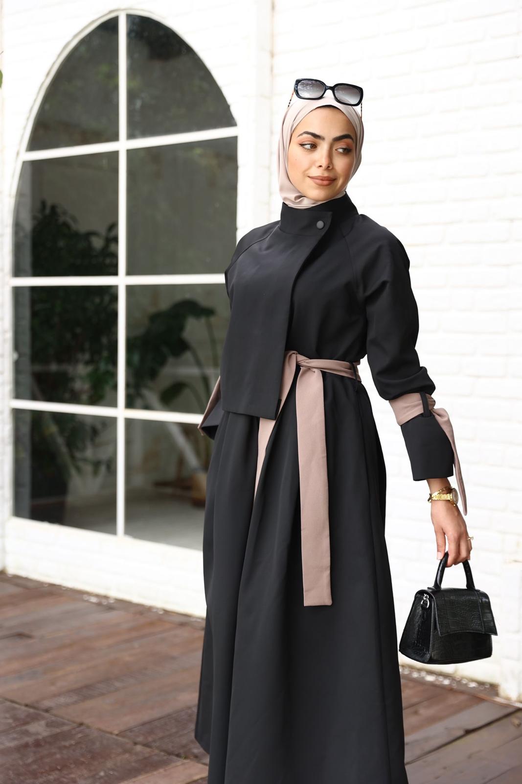 Modal Trenchcoat mit Kontrastgürtel – RH-M-TC-0004