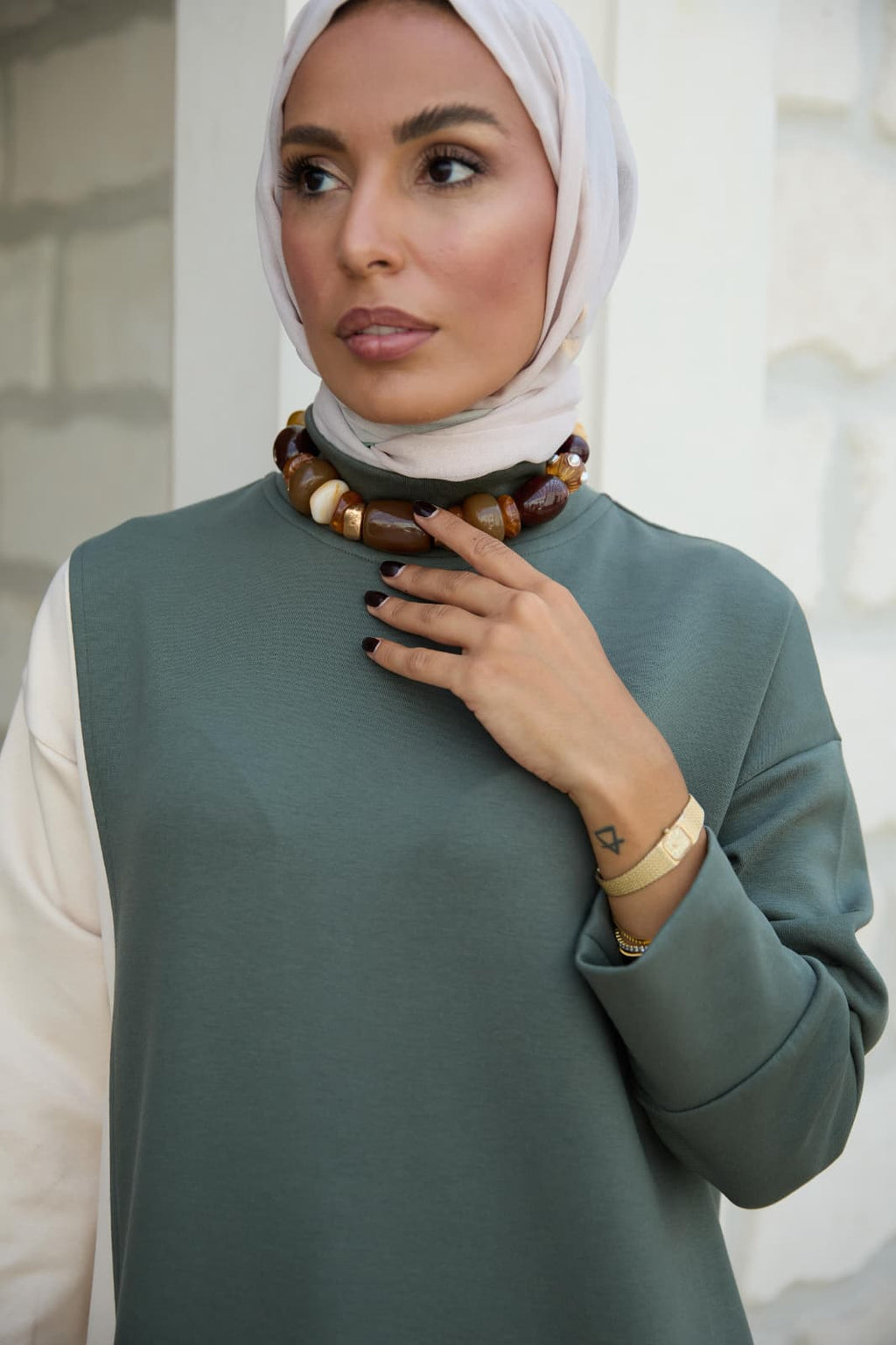 RH-M-EL-0002 Colourblock Maxikleid aus Oysho-Modal