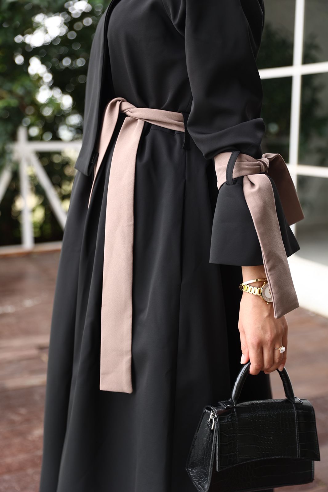 Modal Trenchcoat mit Kontrastgürtel – RH-M-TC-0004