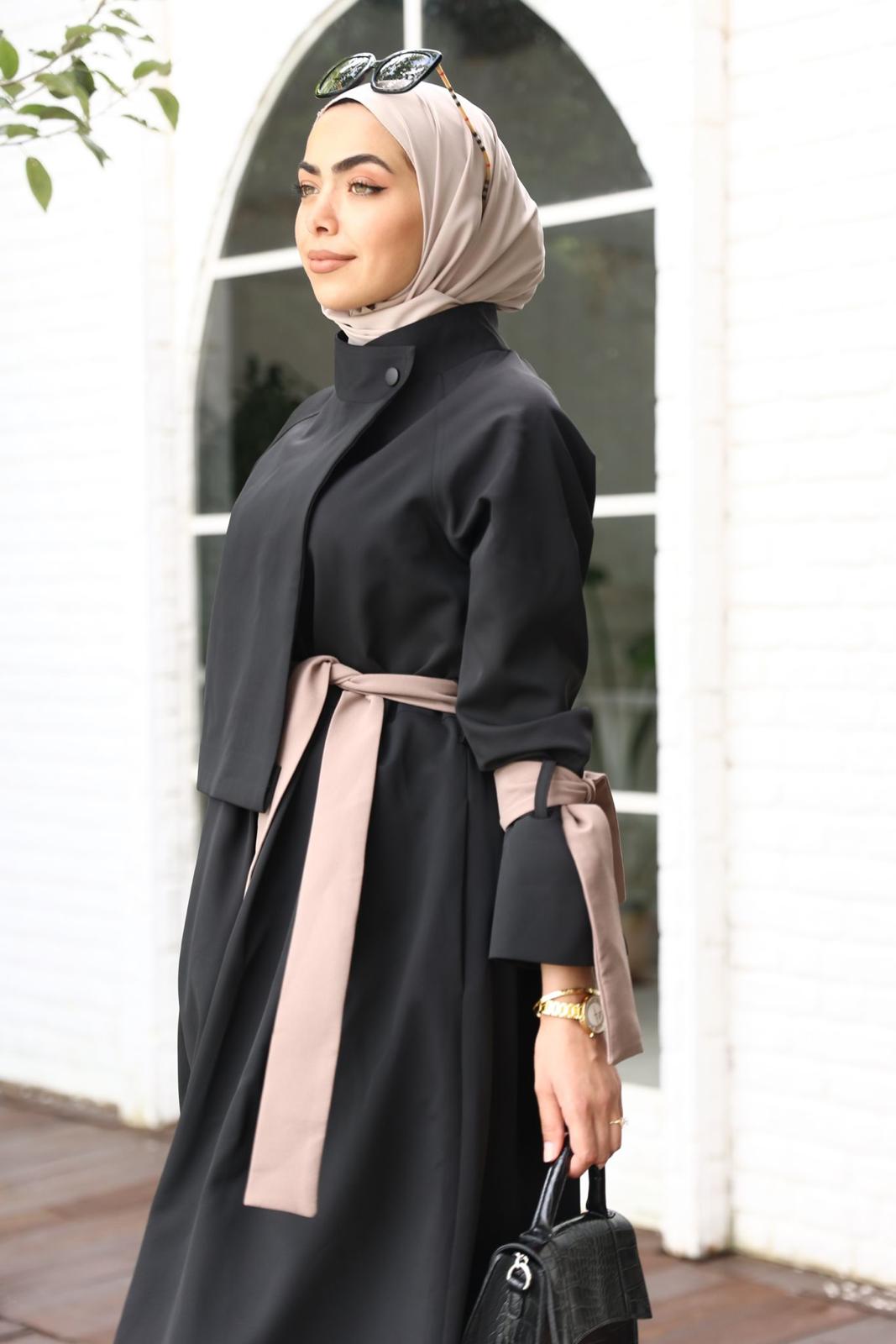 Modal Trenchcoat mit Kontrastgürtel – RH-M-TC-0004