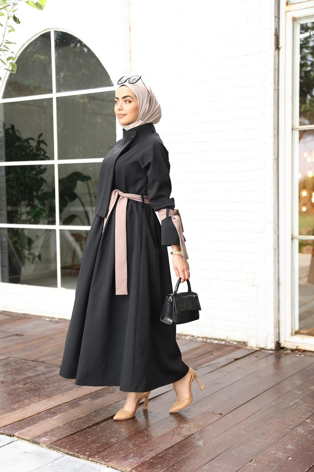 Modal Trenchcoat mit Kontrastgürtel – RH-M-TC-0004