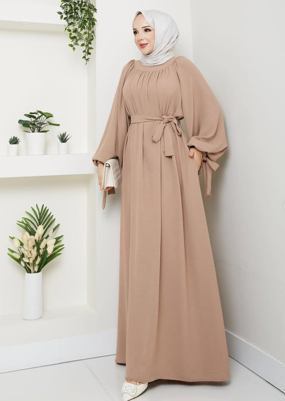 Maxikleid mit Bindegürtel RH-K-EL-0019