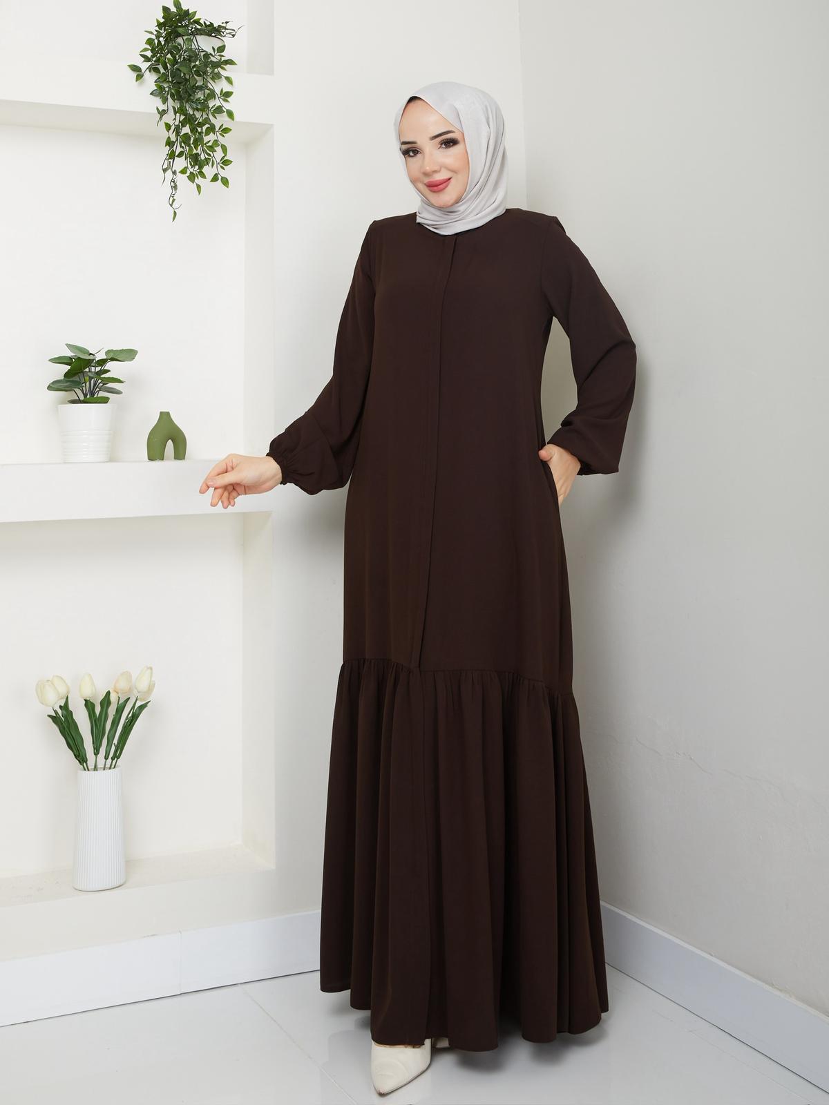 Rabia-Krepp Ferace mit Volantsaum – RH-K-FC-0004