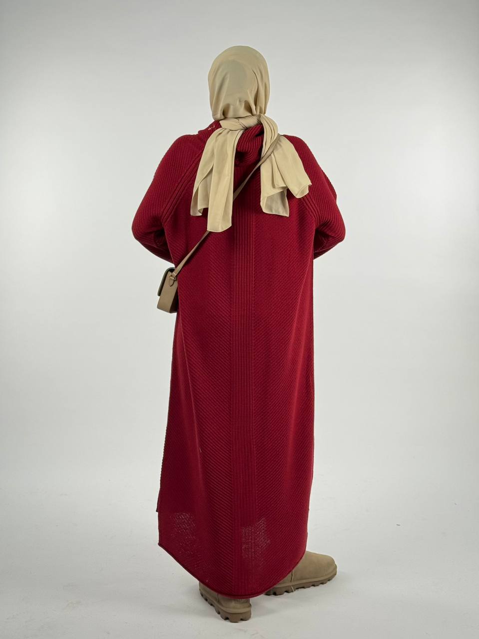 RUHENA Rollkragen-Strickkleid mit Schlitz – Einheitsgröße (38–48) | RH-B-EL-0018