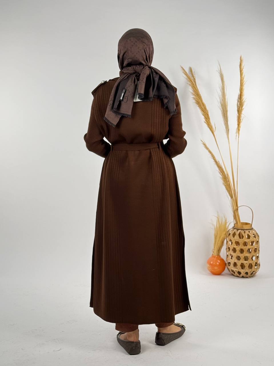 RUHENA Strickweste mit Gürtel – Einheitsgröße 38–48 (RH-B-KP-0001)