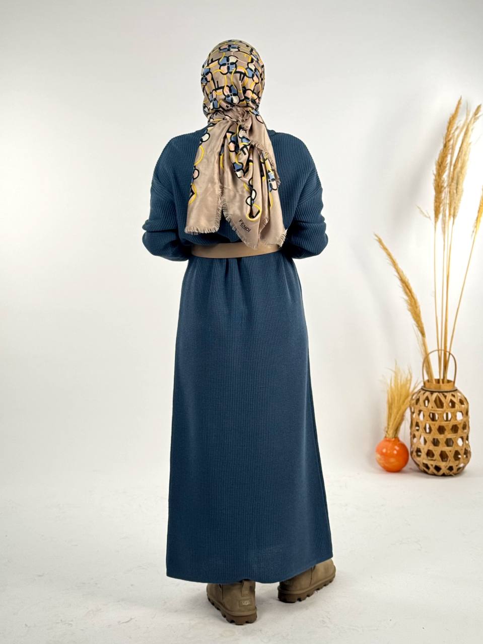 RUHENA Strickkleid mit halbhohem Rollkragen – Einheitsgröße (36–46) | RH-B-EL-0015