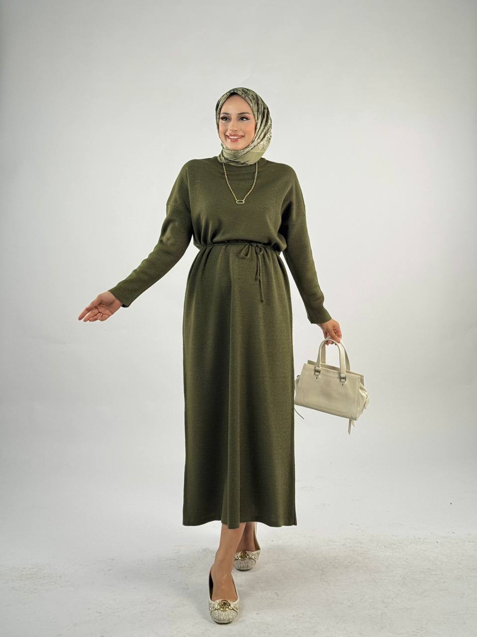 RUHENA Strickkleid mit Glitzergarn – Einheitsgröße (38–48) | RH-B-EL-0016