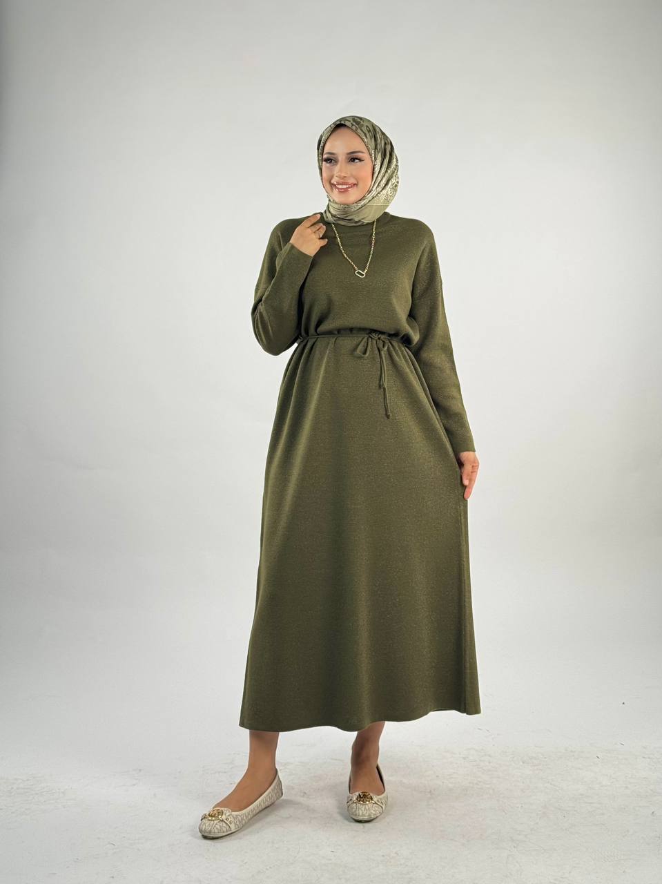 RUHENA Strickkleid mit Glitzergarn – Einheitsgröße (38–48) | RH-B-EL-0016