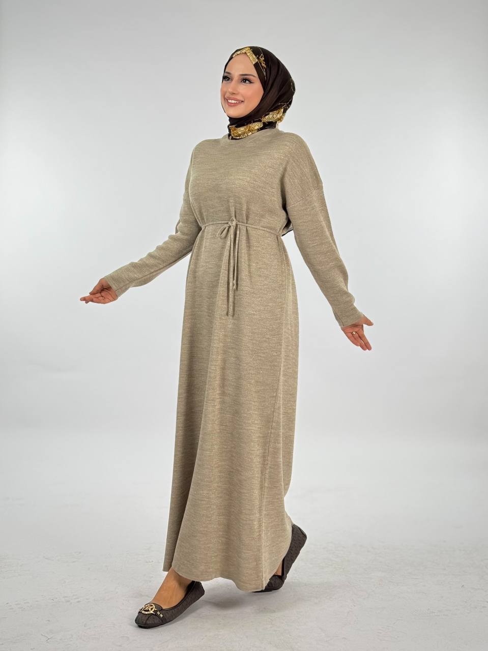 RUHENA Strickkleid mit Glitzergarn – Einheitsgröße (38–48) | RH-B-EL-0016