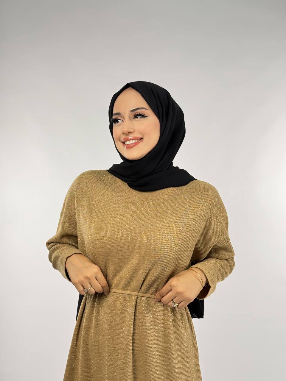 RUHENA Strickkleid mit Glitzergarn – Einheitsgröße (38–48) | RH-B-EL-0016