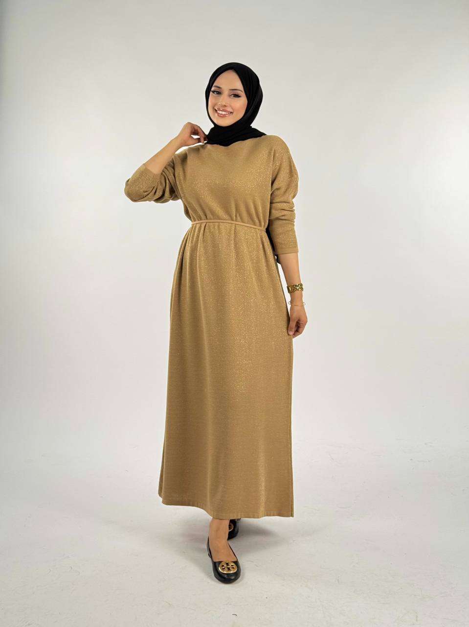 RUHENA Strickkleid mit Glitzergarn – Einheitsgröße (38–48) | RH-B-EL-0016