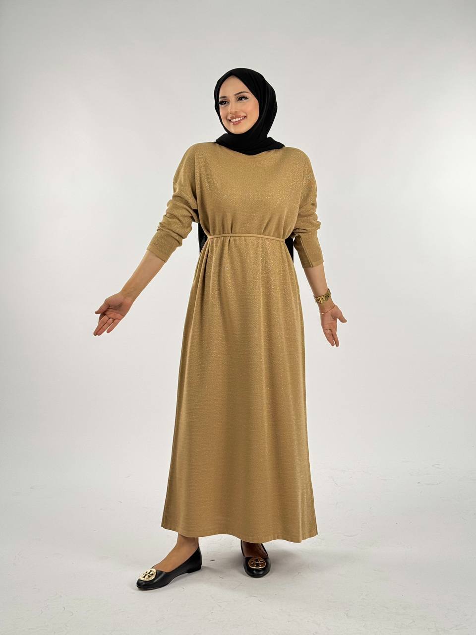 RUHENA Strickkleid mit Glitzergarn – Einheitsgröße (38–48) | RH-B-EL-0016